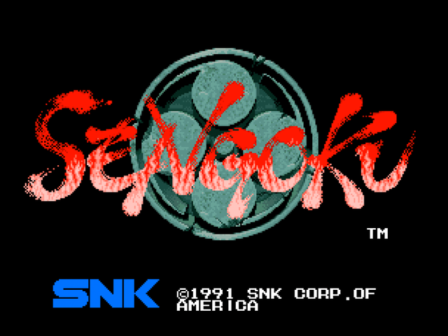 Sengoku title screen for Neo Geo CD